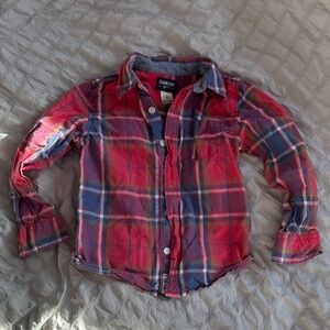 OshKosh B'gosh Vibrant Plaid Button Down Shirt